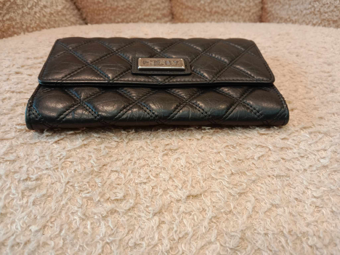 Chanel Line PONY Black Quilted Lambskin Wallet Series 10