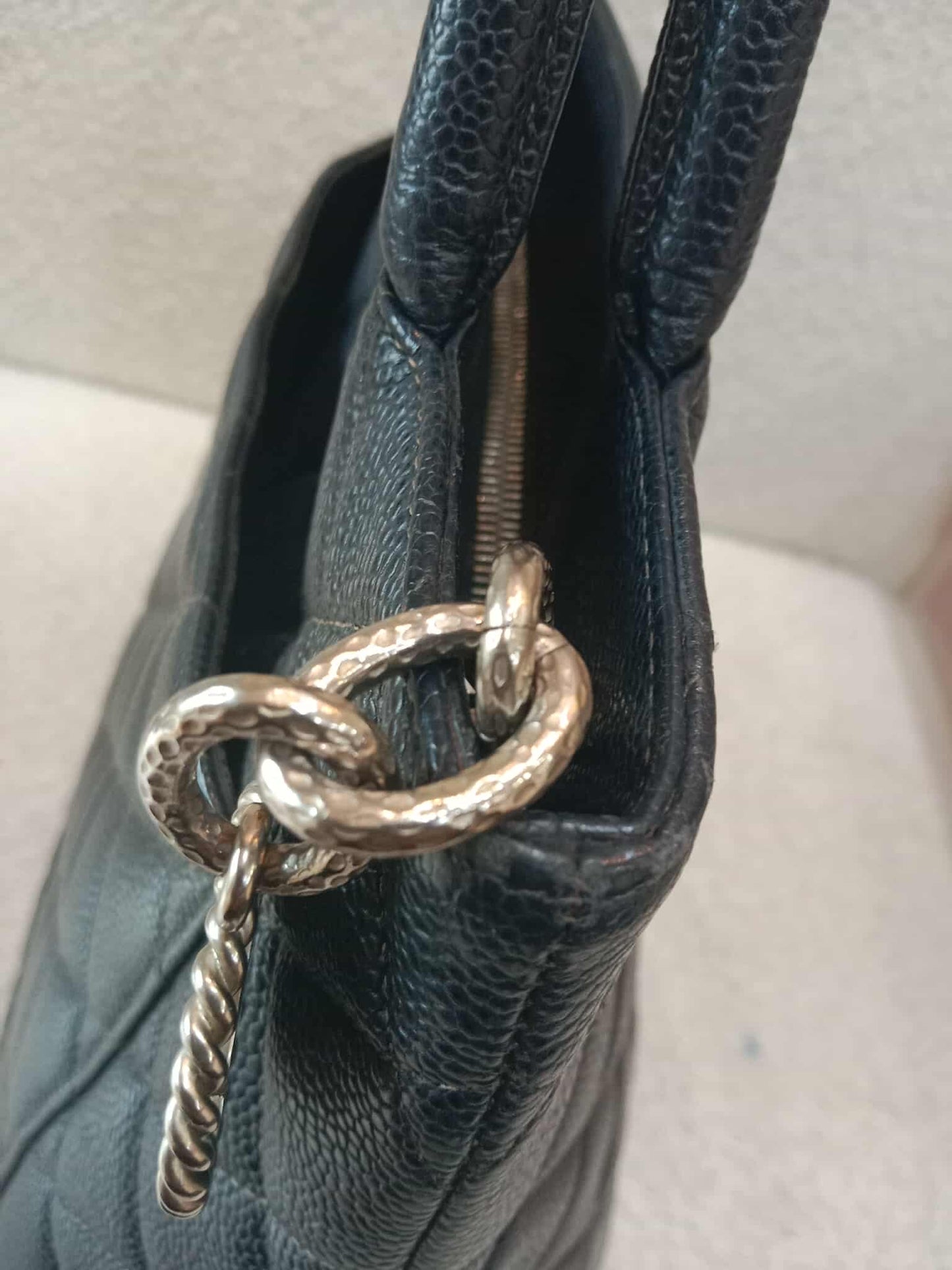 Chanel Medallion Black Caviar Series 7