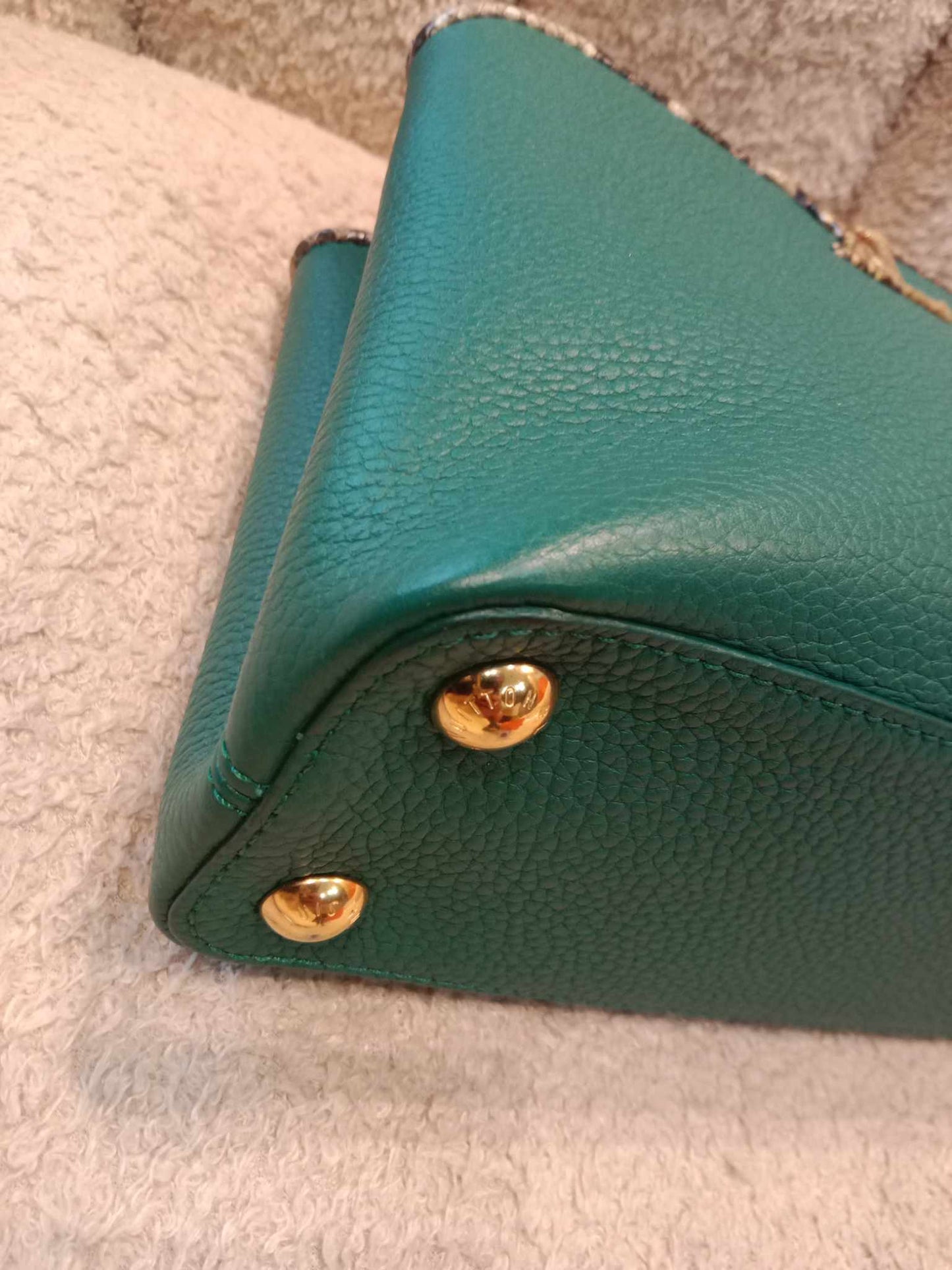 Louis Vuitton Capucine BB Python Green