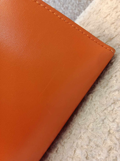 Hermes Kelly 28 Boxcalf Poppy Orange Stamp F Square