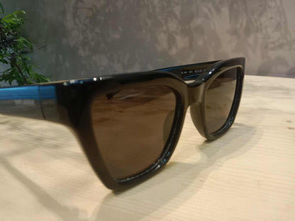 YSL Women's Cat Eye Black Sunglasses