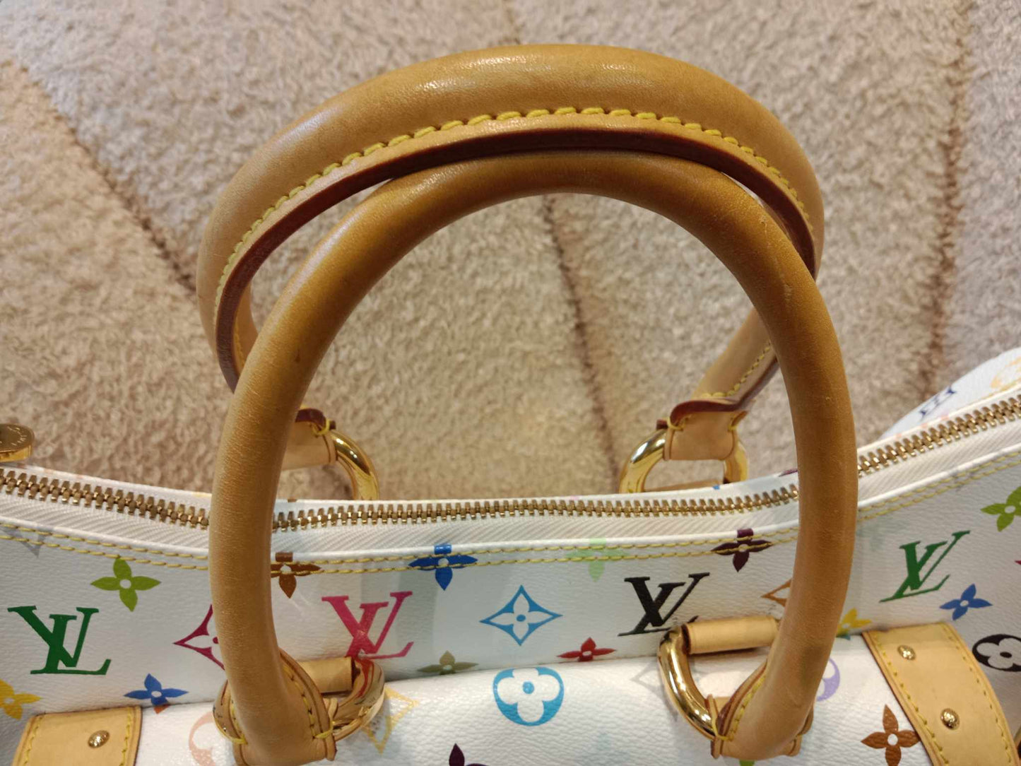 Louis Vuitton x Takashi Murakami Rita White Multicolor Monogram Canvas