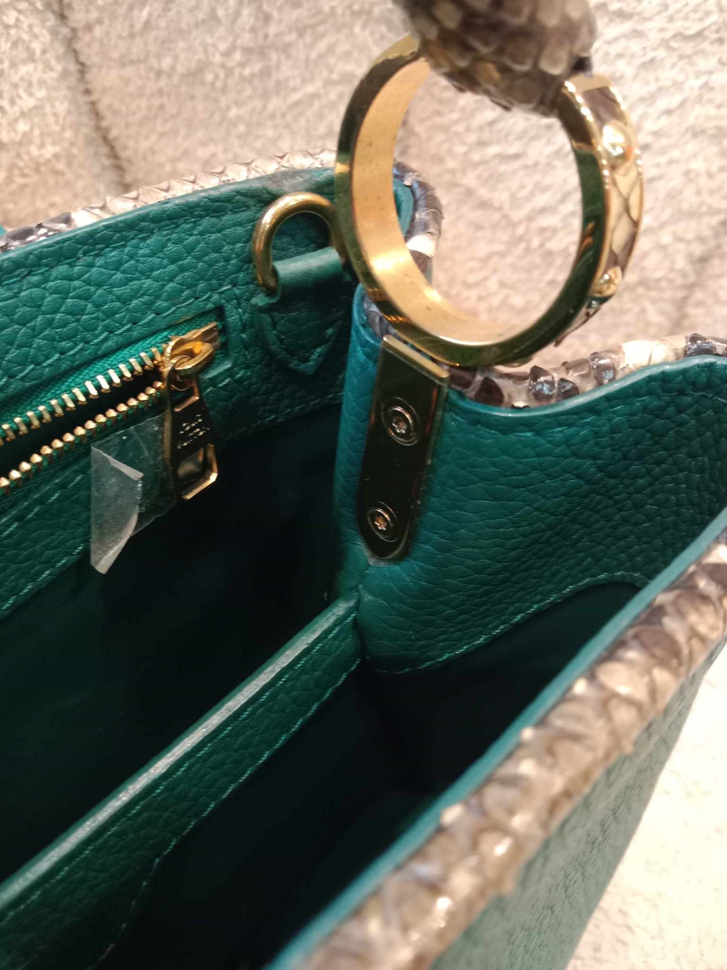 Louis Vuitton Capucine BB Python Green
