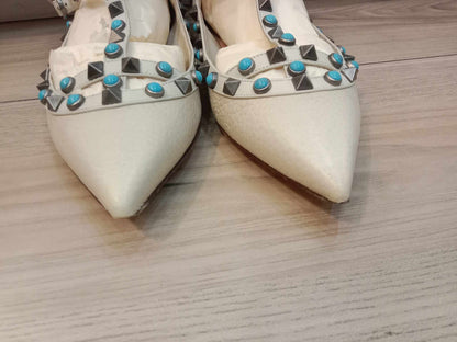 Valentino Garavani Rockstud Leather Ballet Flats 35 1/2