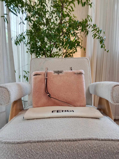 Fendi Shearling Peekaboo Pink