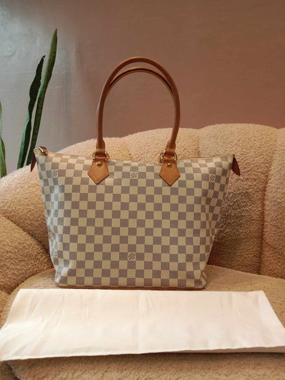 Louis Vuitton Damier Azur Saleya MM Handbag