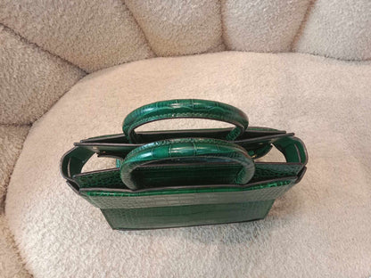 Givenchy Crocodile Embossed Horizon Handbag