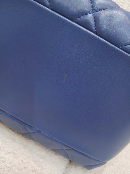 Chanel Quilted Trendy CC Bowler Bag Lambskin Blue Series 23