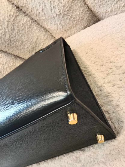 Hermes Kelly 28 Noir Epsom Stamp T 2015