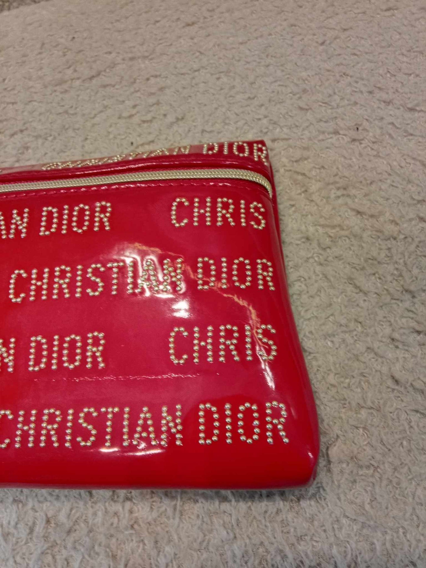 Dior Cosmetic Red Pouch Patent