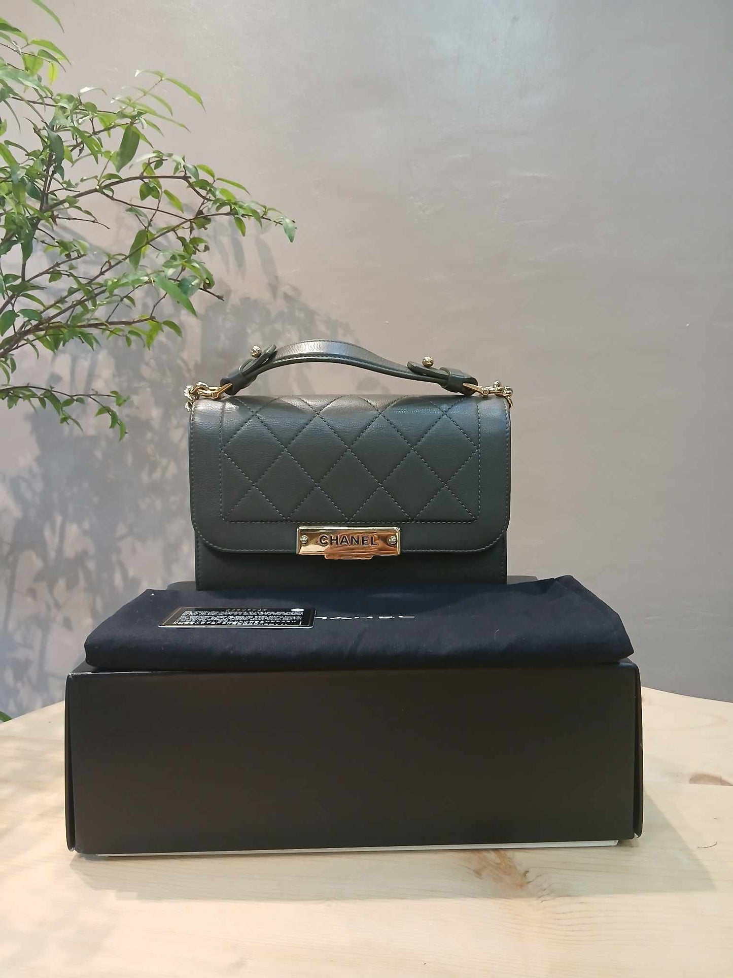Chanel Label Click Small Quilted Calfskin Series 23