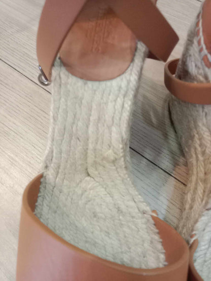Hermes Espadrilles Camel Brown 37