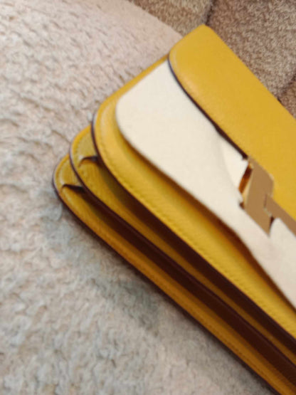 Hermes Constance 24 Jaune Ambre Epsom Stamp C 2018