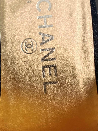Chanel Sabot Coco Mark Denim Vintage Sandals Size 36