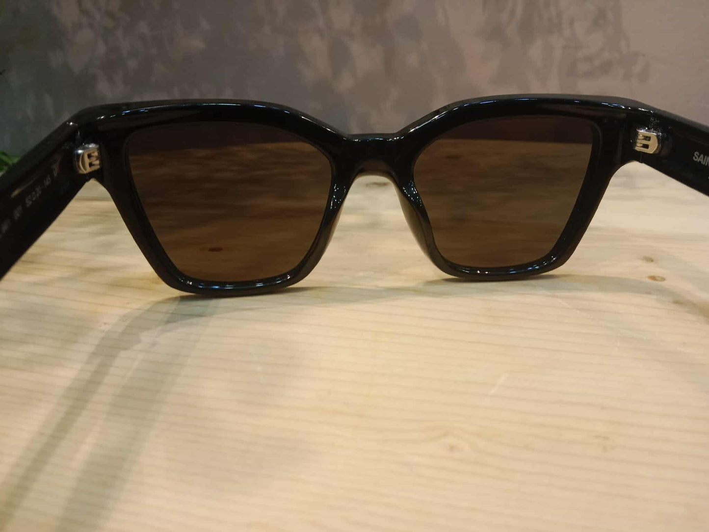 YSL Women's Cat Eye Black Sunglasses