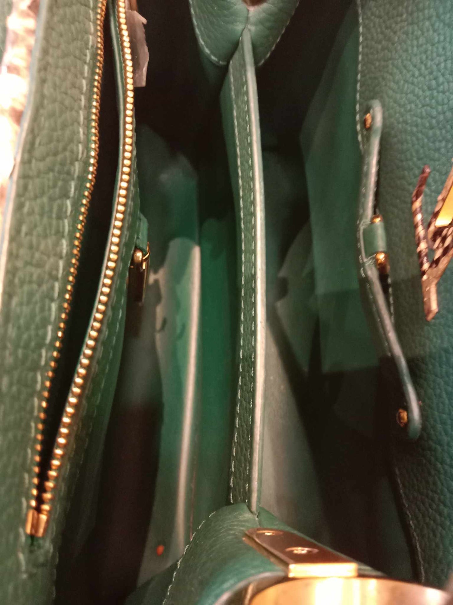 Louis Vuitton Capucine BB Python Green