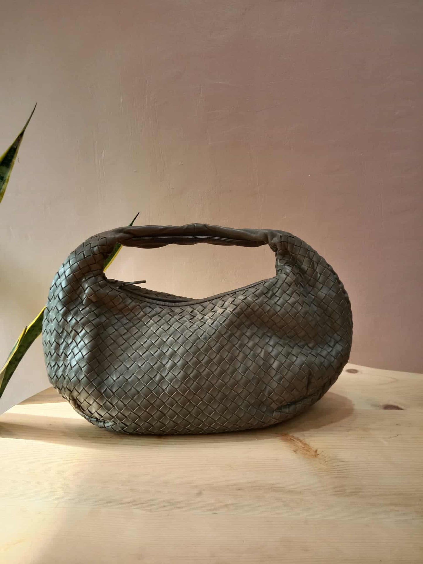 Bottega Veneta Belly Hobo Bag Gray