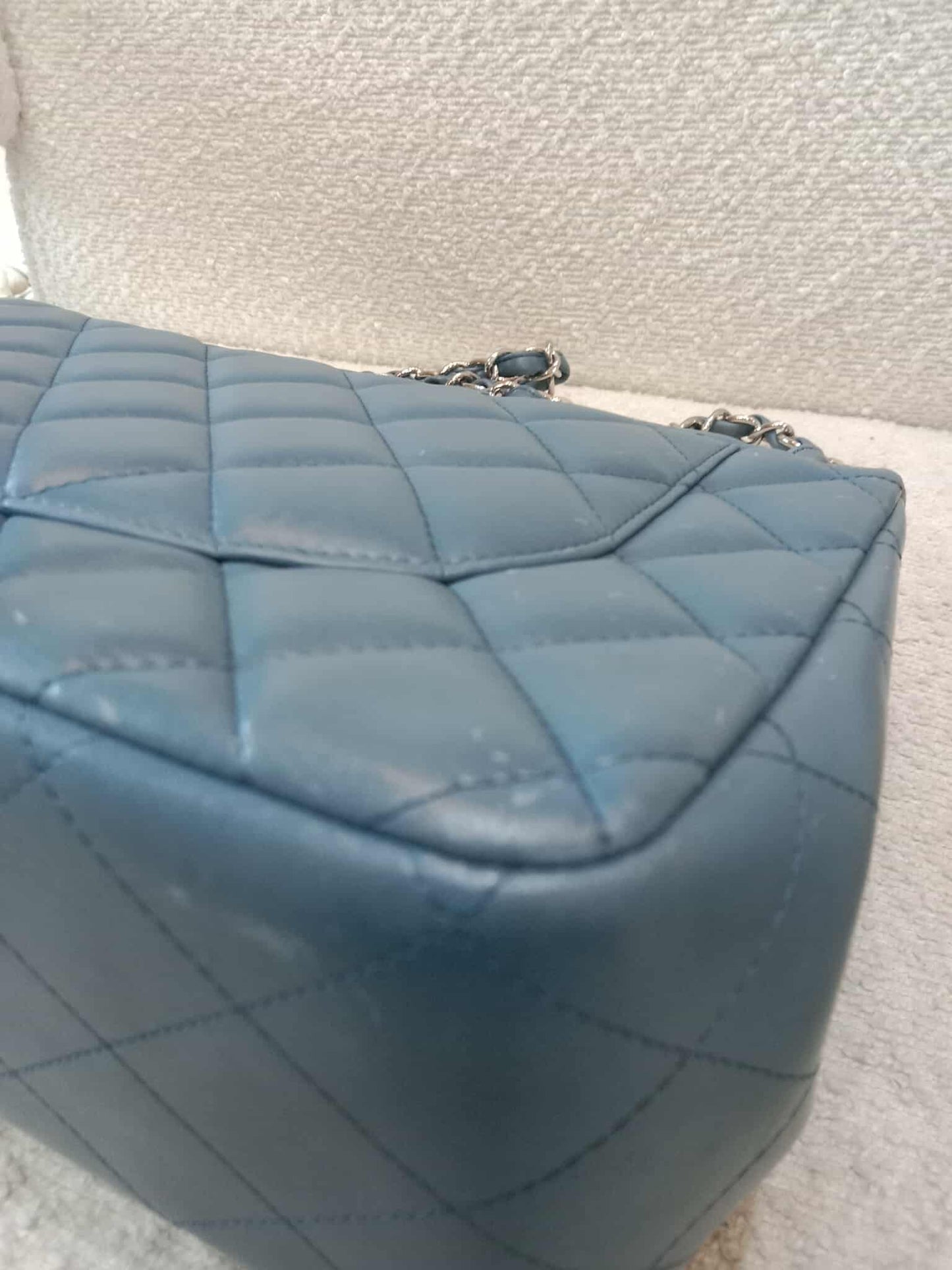 Chanel Jumbo Double Flap Lambskin Blue Series16