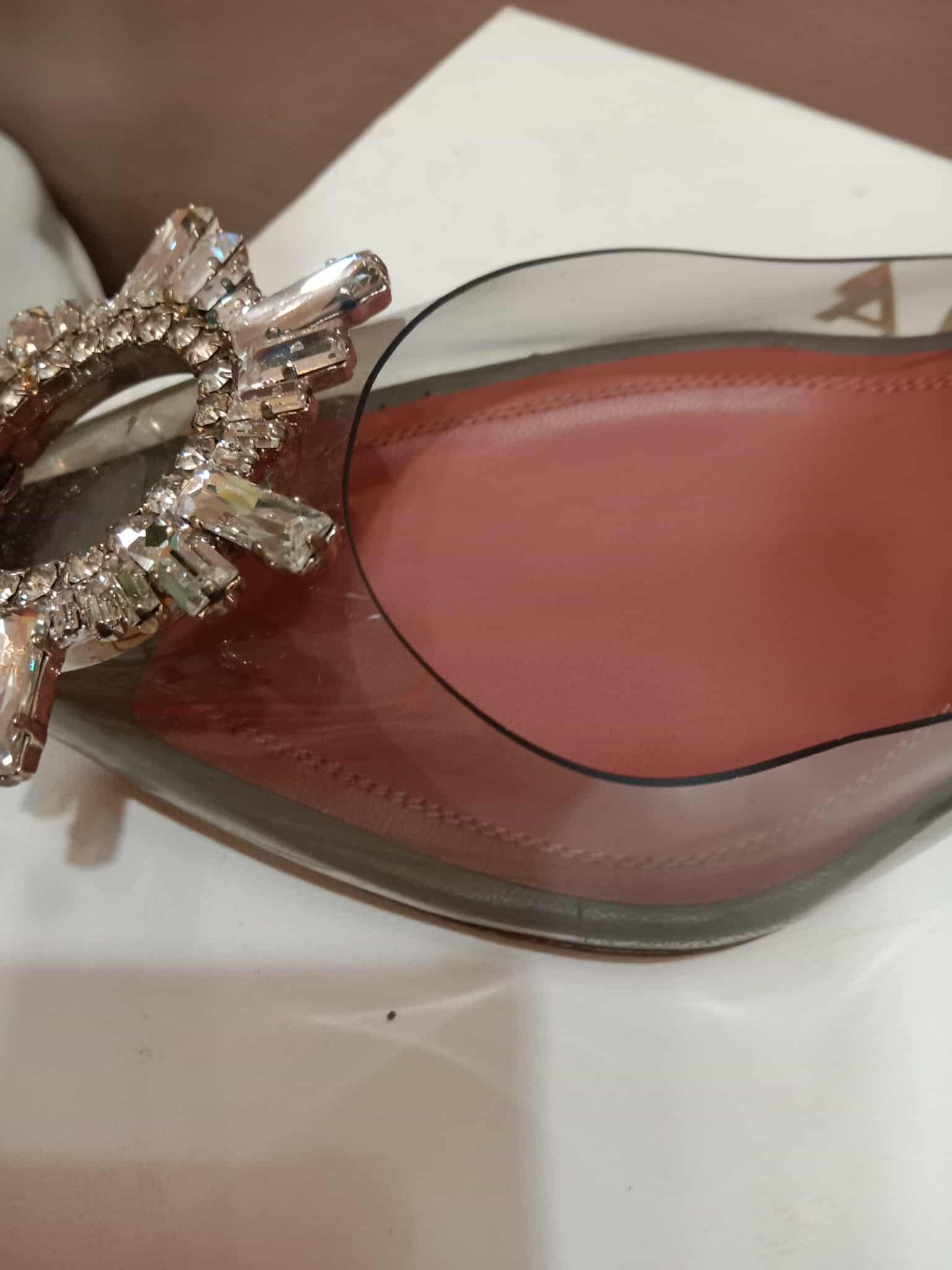 Amina Muaddi Begum Transparent Pumps Size 37 1/2