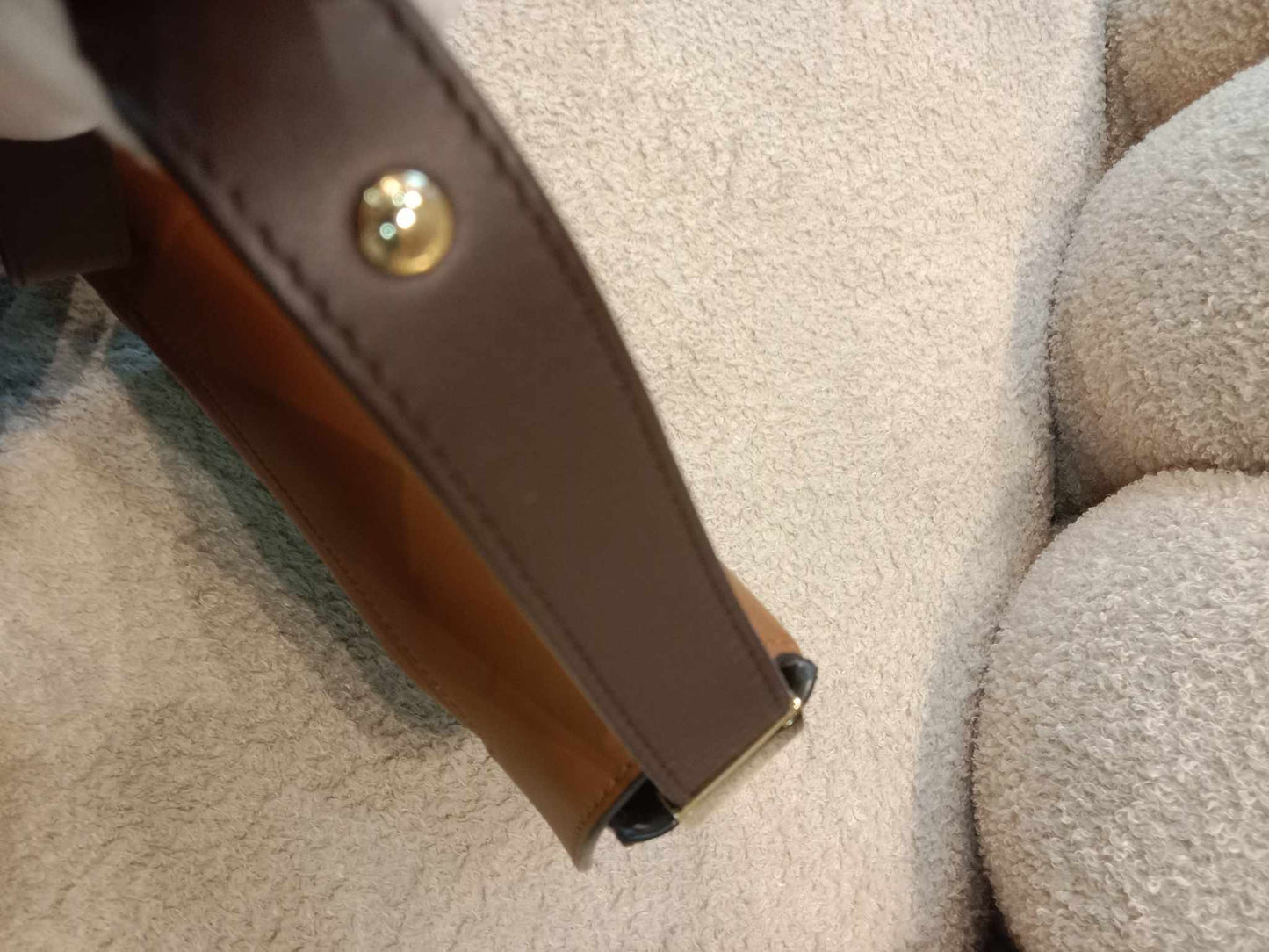 Burberry Warm Tan Leather Olympia Shoulder Bag Small