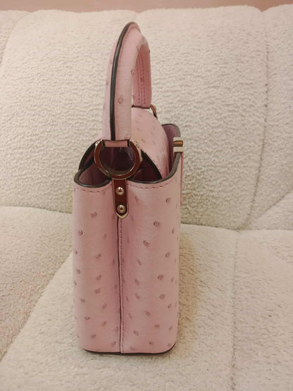 Louis Vuitton Mini Capucine Ostrich Pink