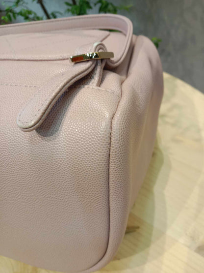 Chanel Quilted Caviar Business Affinity Light Pink Backpack Series 25