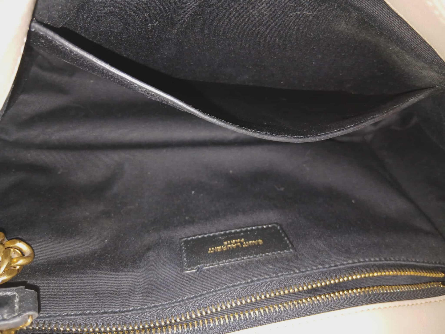 Saint Laurent Niki Leather Beige Bag