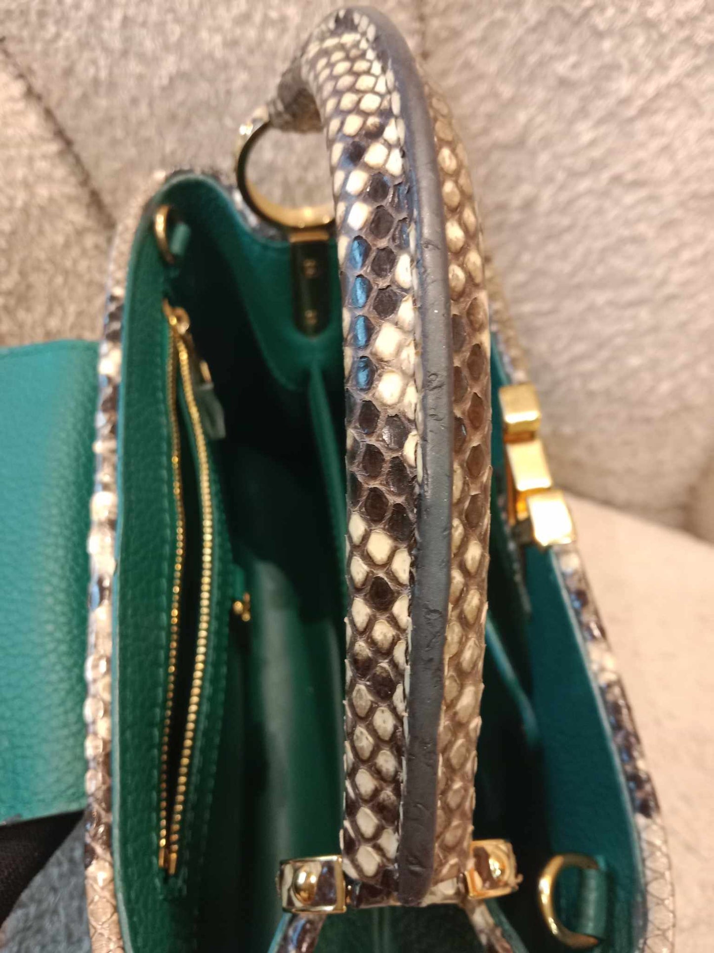Louis Vuitton Capucine BB Python Green