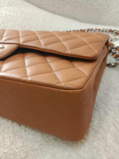 Chanel Classic Double Flap Medium Caramel Caviar Series 14