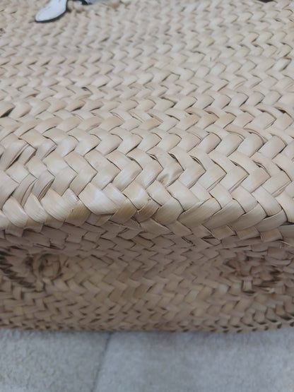 Prada Raffia Tote Bag White