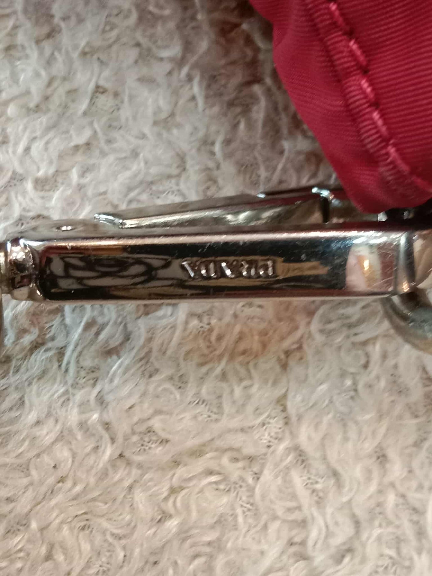 Prada Tessuto Nylon Top Handle Bag Red