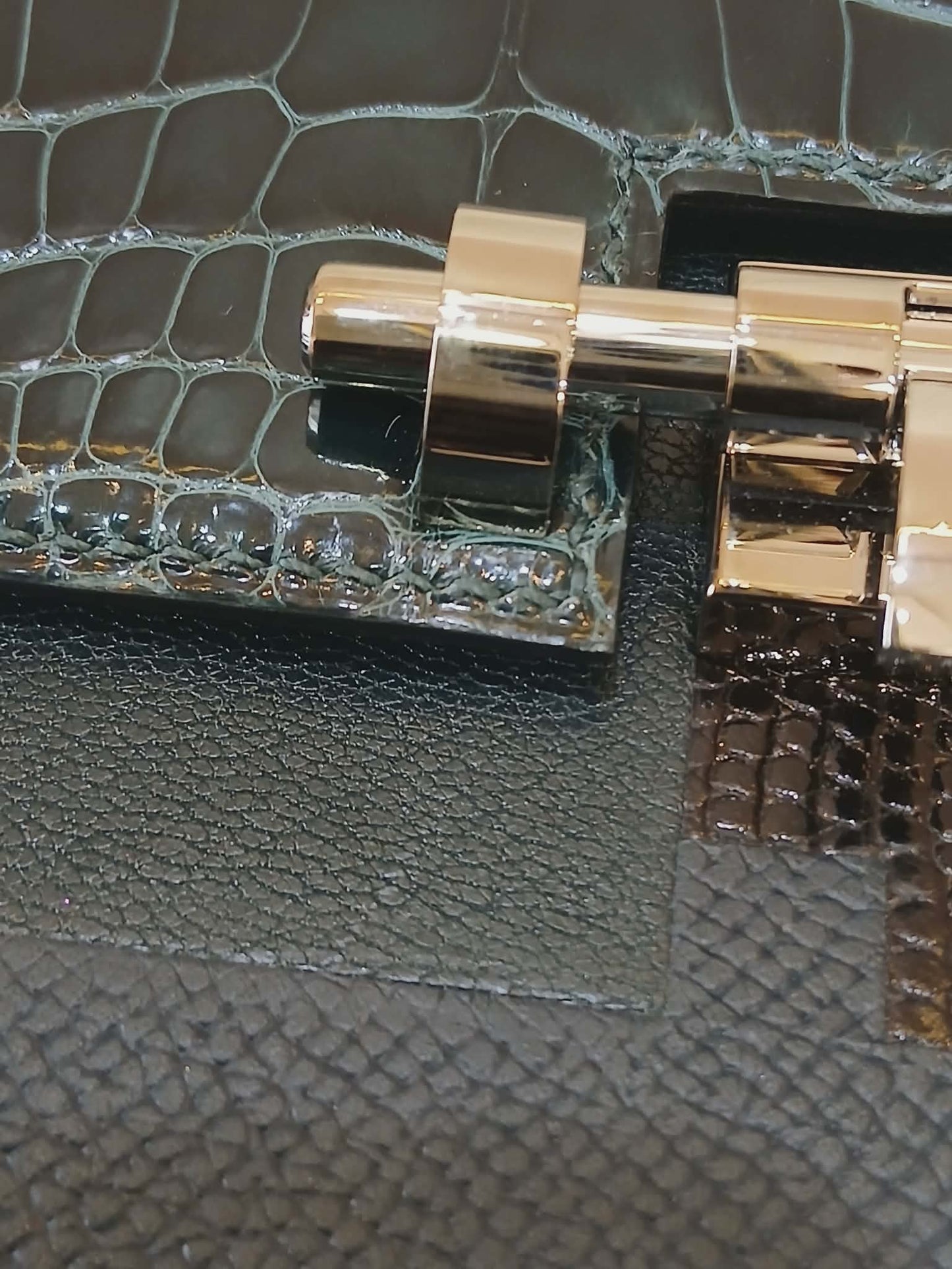 Hermes Sac Verrou Touch Chaine Mini Marquete Cypress Noir Stamp Y 2020