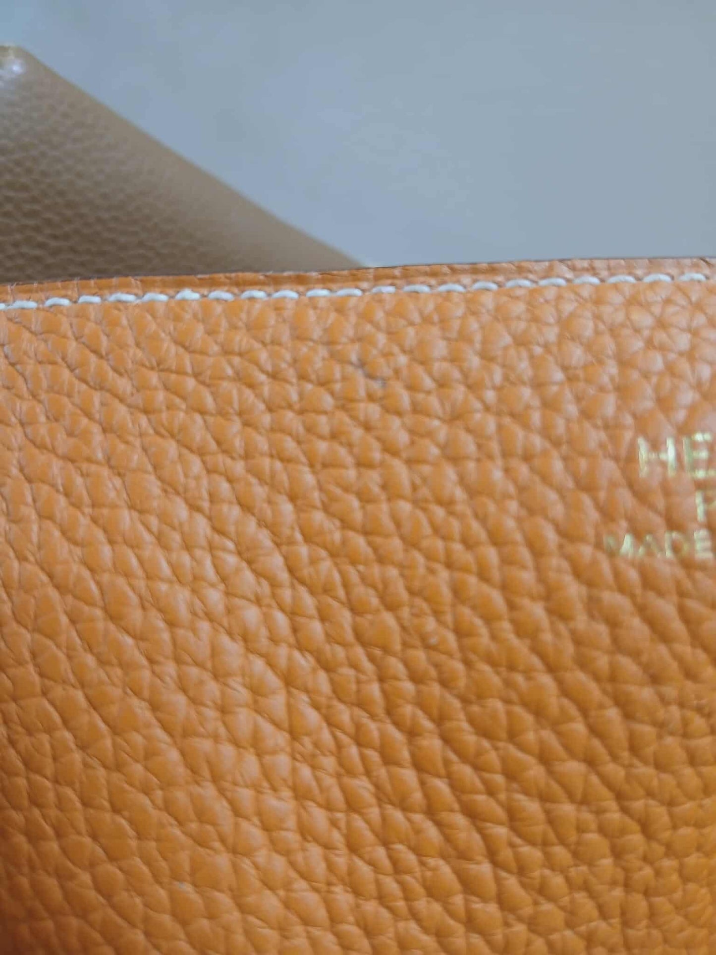 Hermes Double Sens 36 Gold/Poppy Orange Clemence Stamp R Square 2014