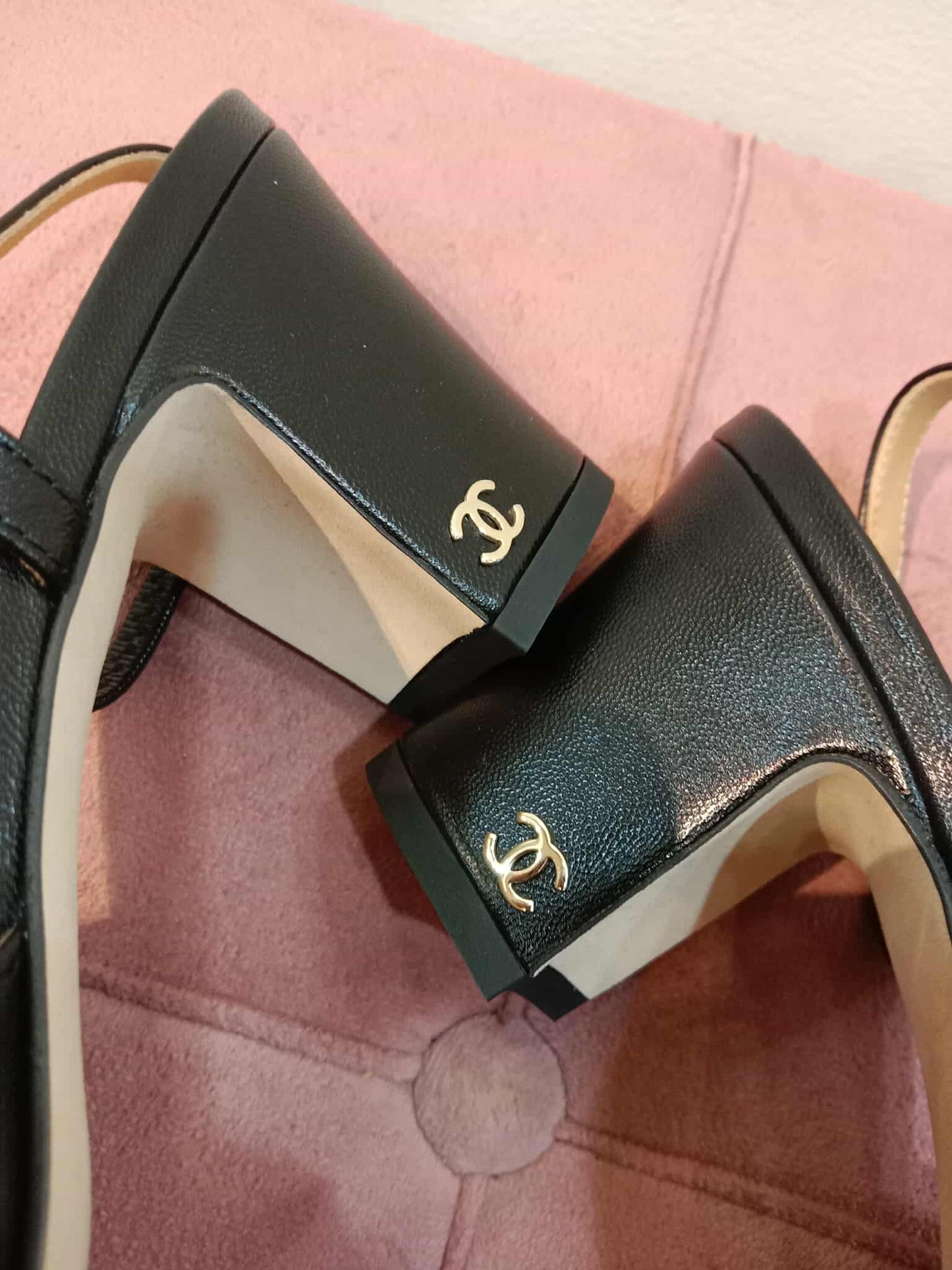 Chanel CC Slingback Black 37C