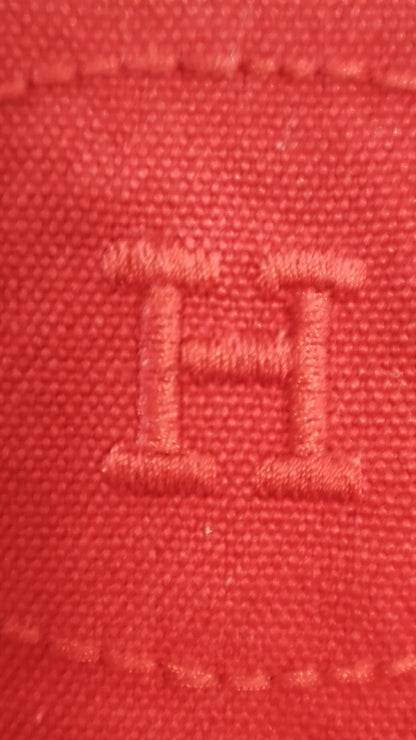 Hermes Bolide Canvas Red Pouch