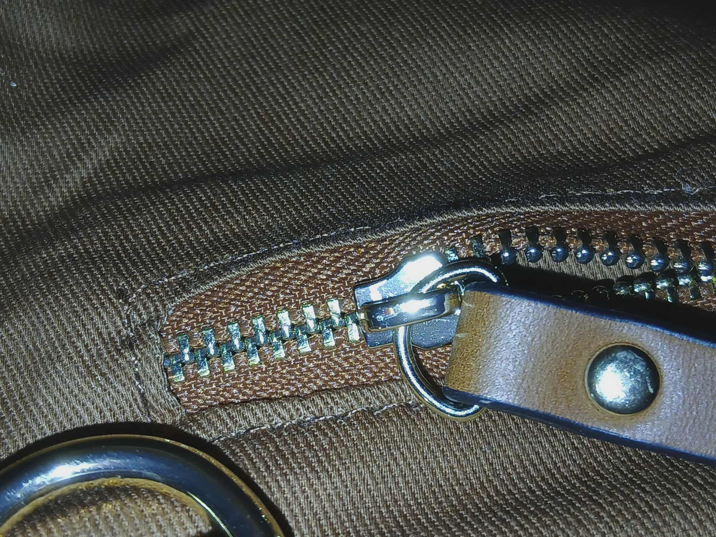 Chloe Sac A Langer Mother's Tote Handbag Canvas/Leather Crimson