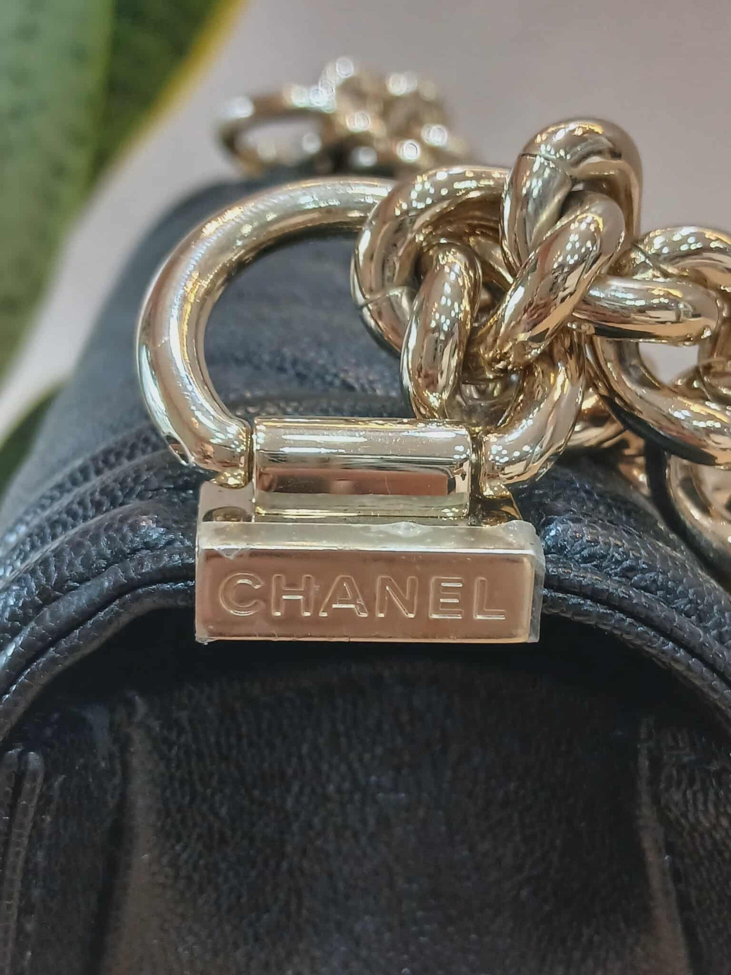 Chanel Leboy Chevron Caviar Small Black Series 29
