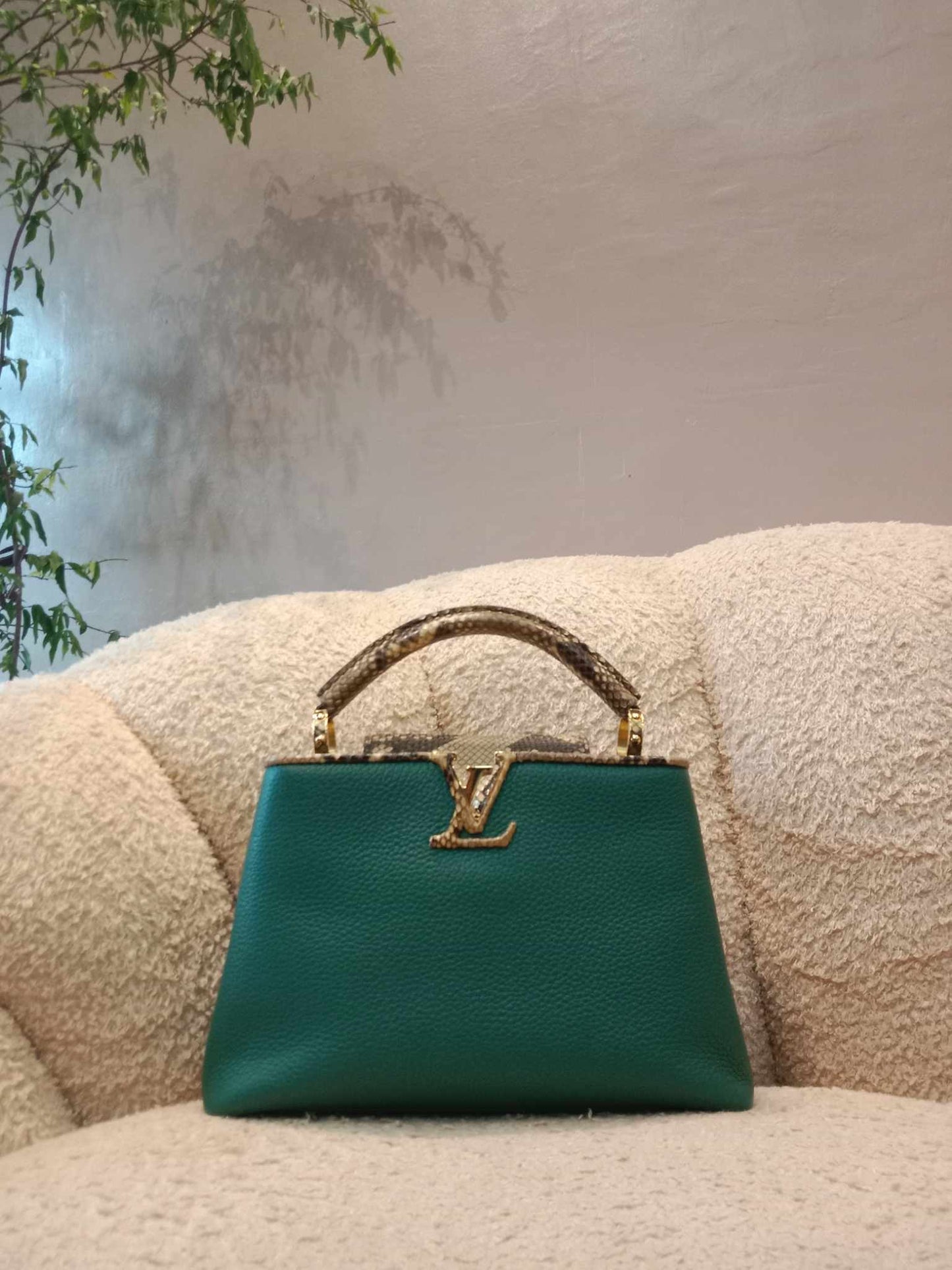 Louis Vuitton Capucine BB Python Green