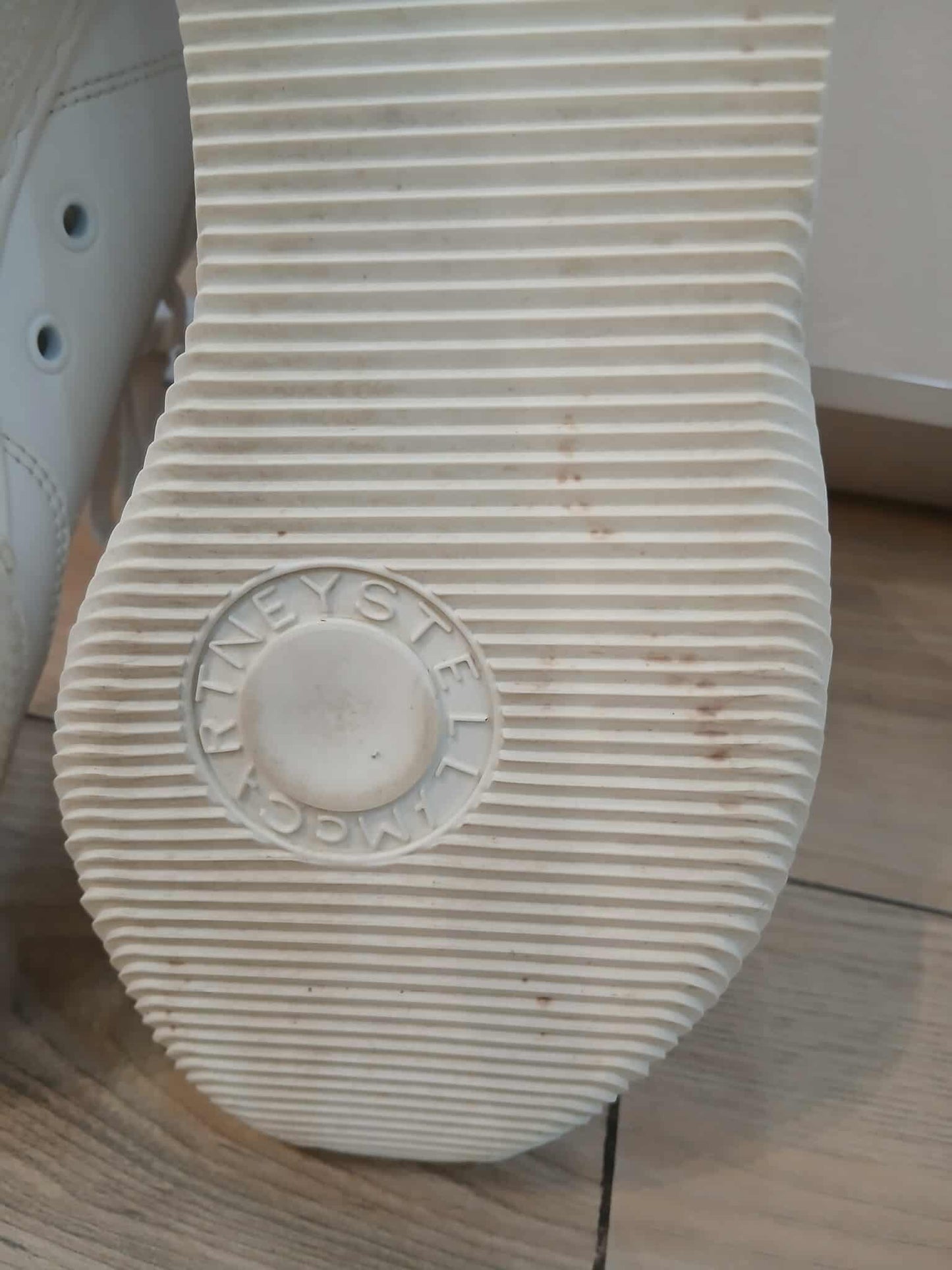 Stella Mccartney Myfawnwy Loop Screen Logo White Sneakers Size 39