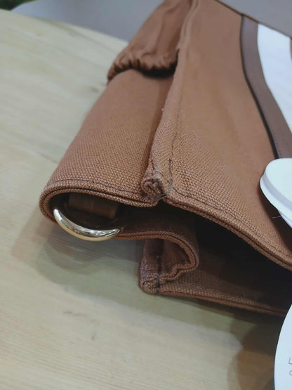 Chloe Sac A Langer Mother's Tote Handbag Canvas/Leather Crimson