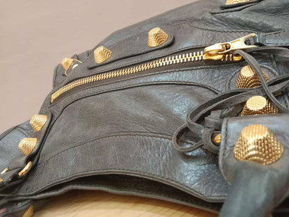 Balenciaga Giant City Bag Distressed Lambski Black