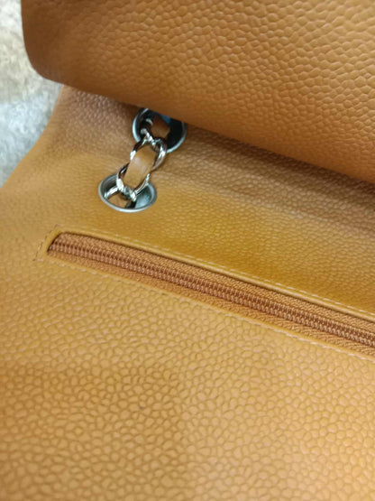 Chanel Classic Double Flap Medium Caramel Caviar Series 14