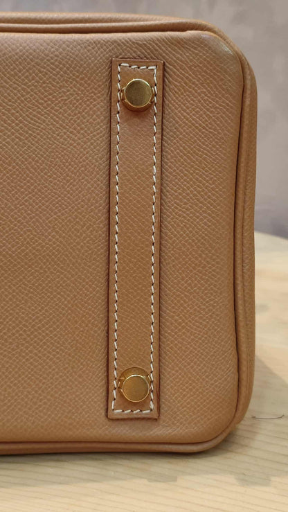 Hermes Birkin 30 Bicolor Gold/Biscuit Epsom Stamp G Square 2003 GHW
