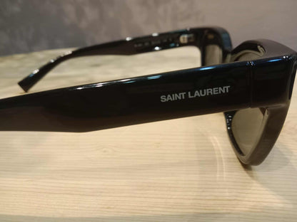 YSL Women's Cat Eye Black Sunglasses