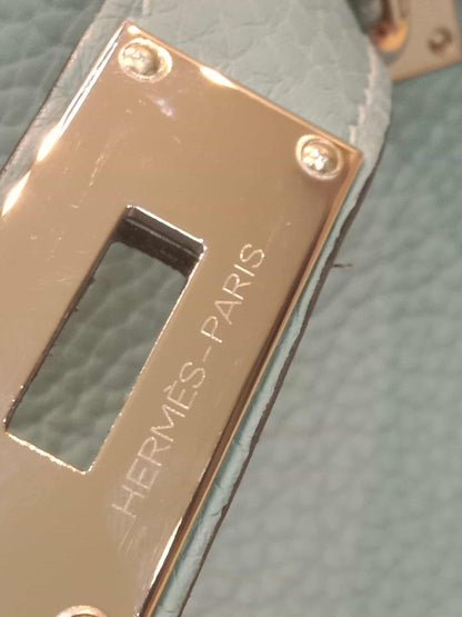 Hermes Jypserie 34 Blue Clemence Stamp M Square 2009