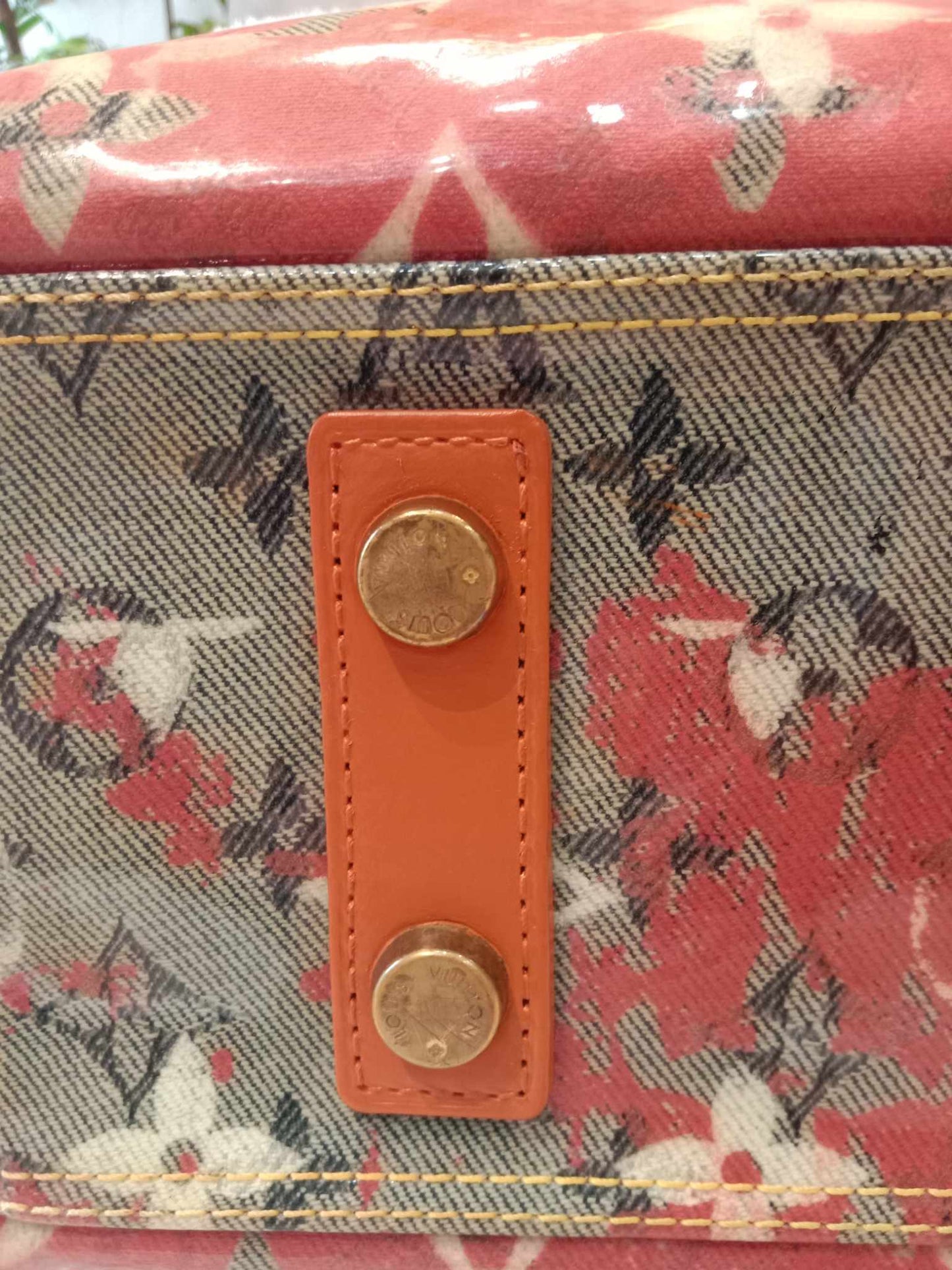 Louis Vuitton Richard Prince Limited Edition Le Rosel Orange Denim Pulp Weekender Bag