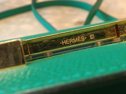 Hermes Constance 18 Green Epsom Stamp C 2018