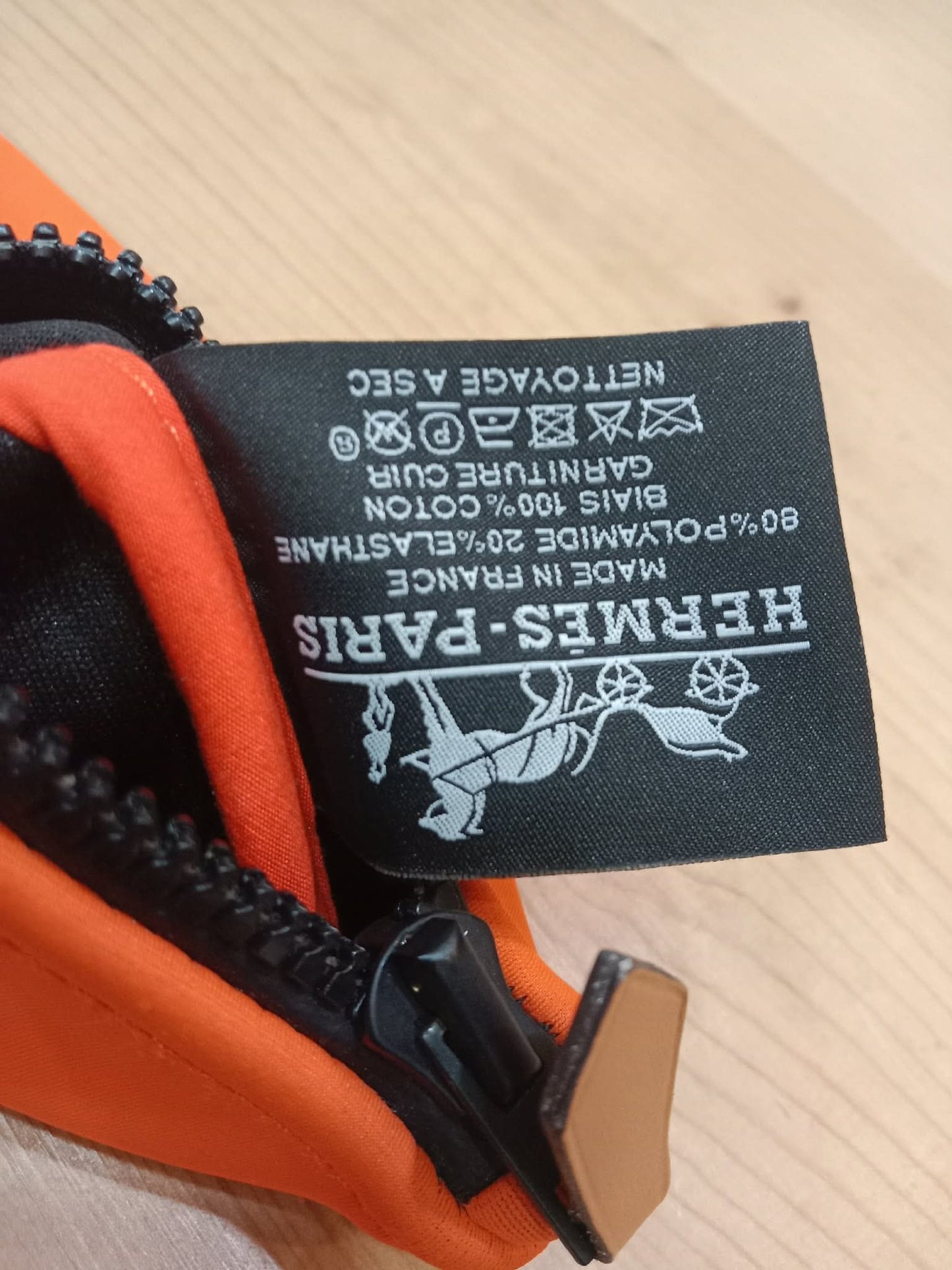 Hermes Neoprene Bain Orange Pouch