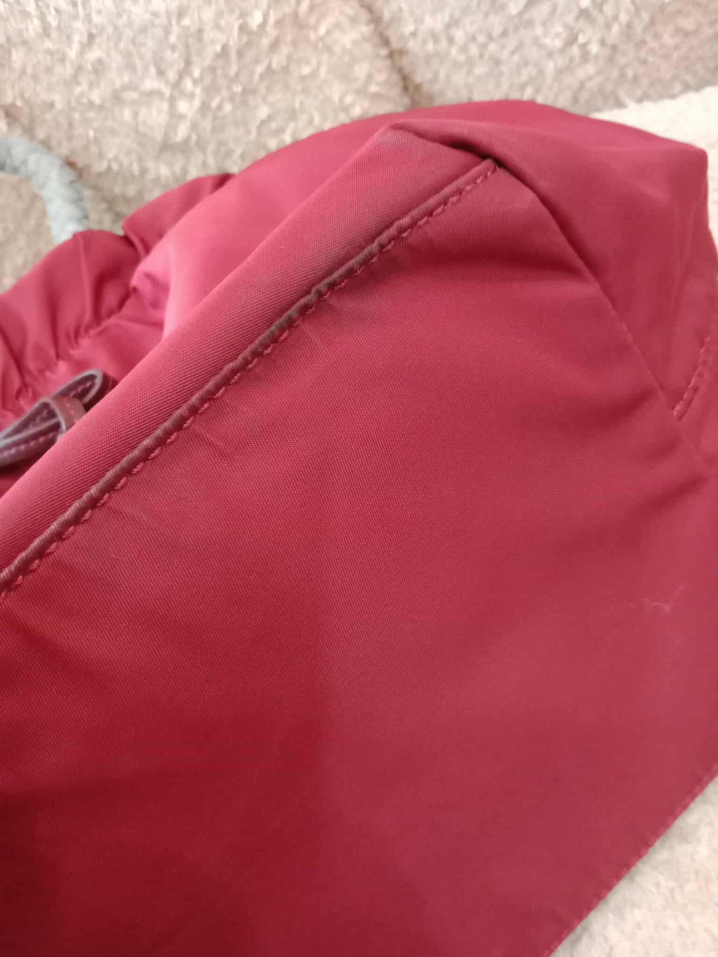 Prada Tessuto Nylon Top Handle Bag Red