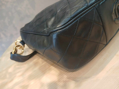 Chanel Vintage Shoulder Bag Lambskin Black Series 2